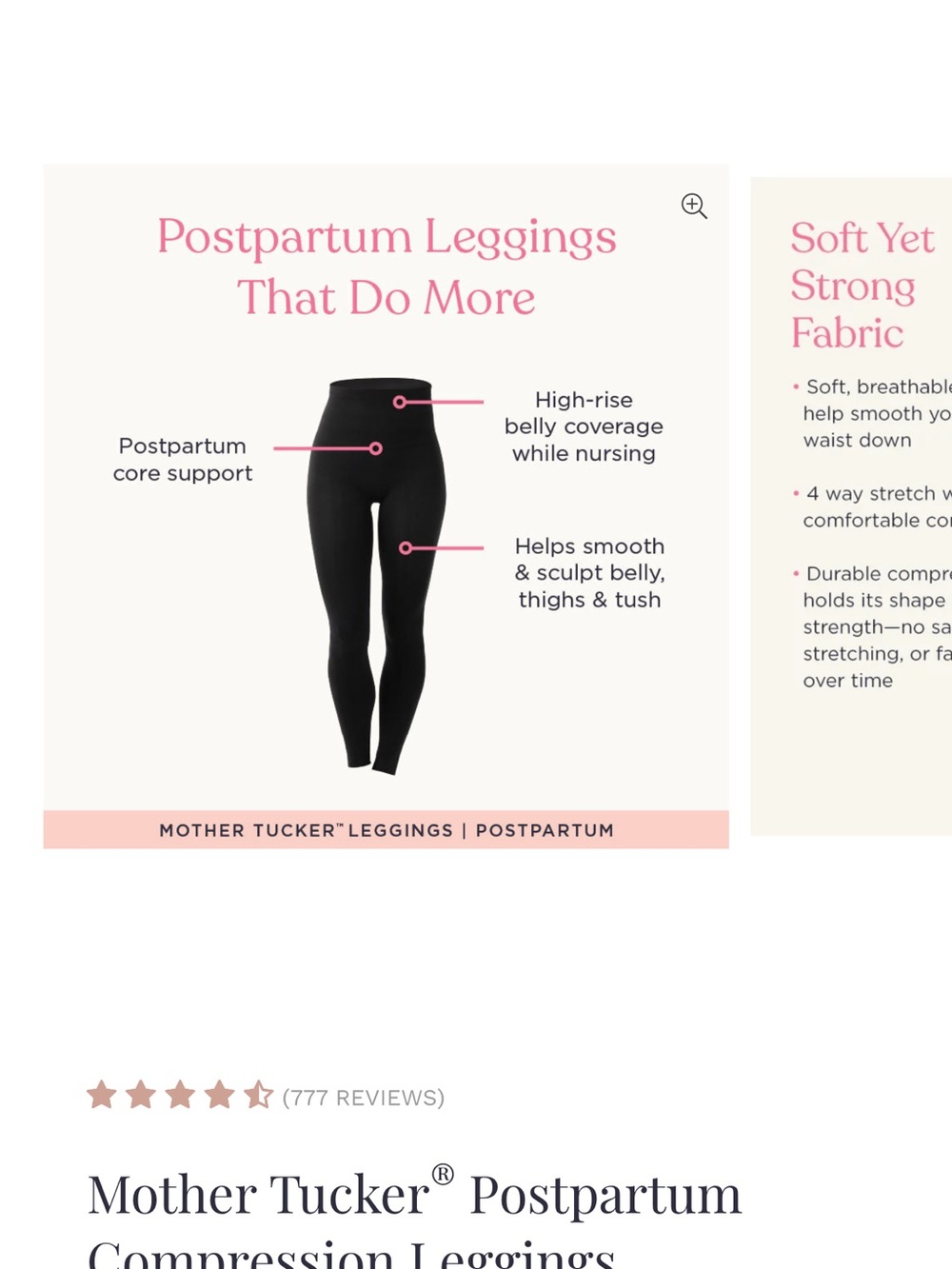 Belly Bandit Mother Tucker Postpartum Leggings - Black